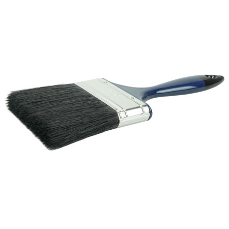 Weiler 4" Varnish Brush, Bristle Fill, 3" Trim Len, Blue Foam Handle 40010